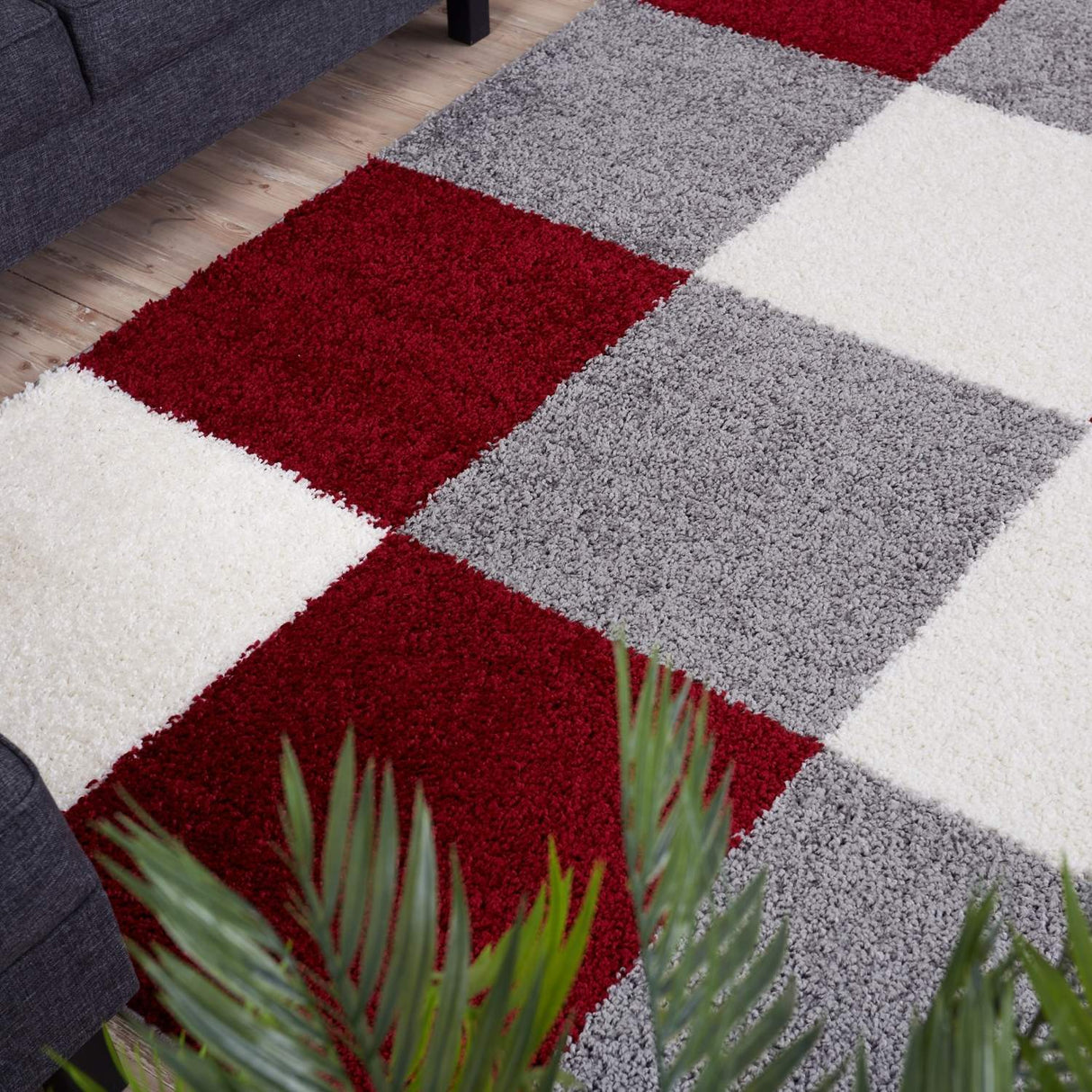 The Rugs Myshaggy Geometric Red Rug - 100%  polypropylene
