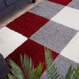The Rugs Myshaggy Geometric Red Rug - 100%  polypropylene
