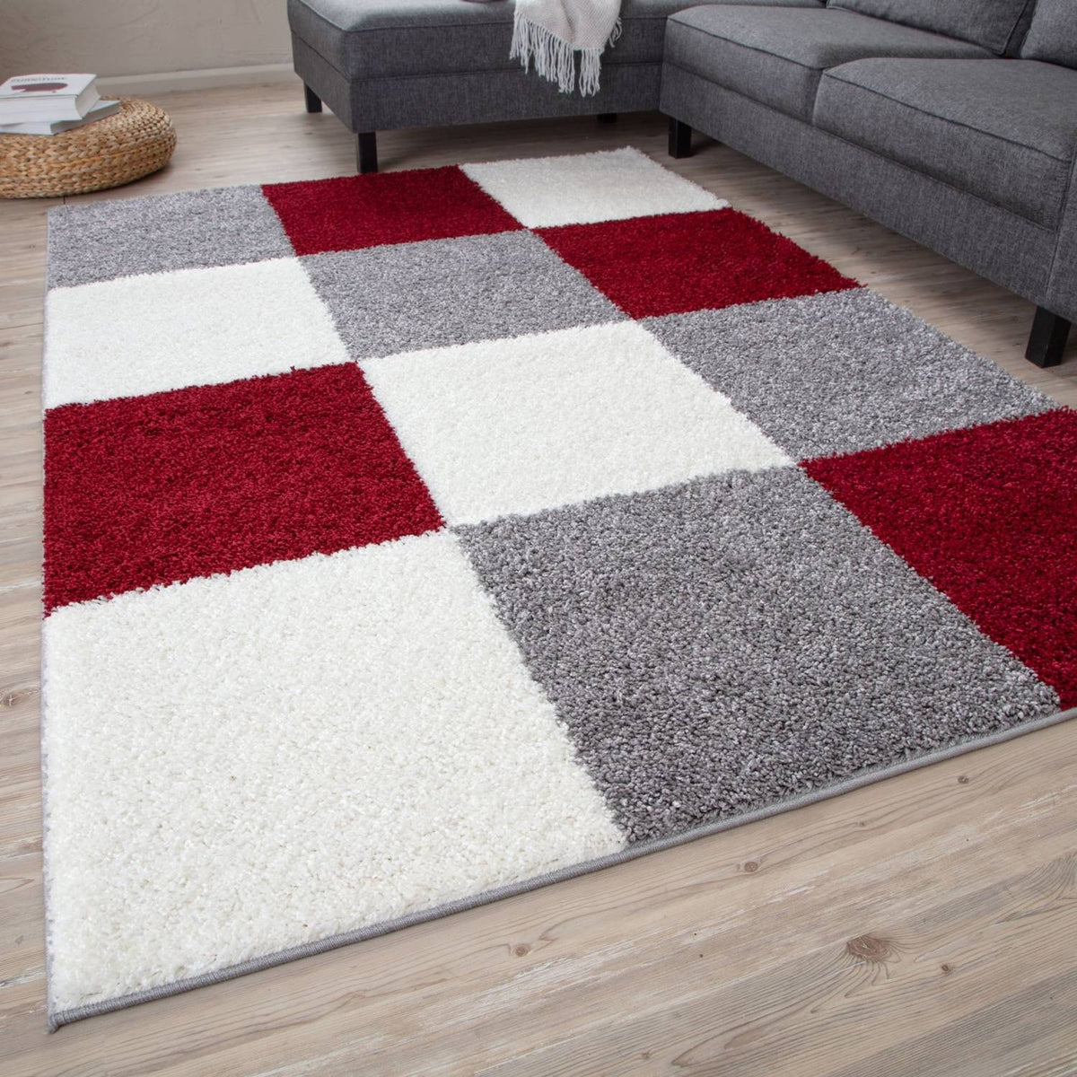 The Rugs Myshaggy Geometric Red Rug - 100%  polypropylene