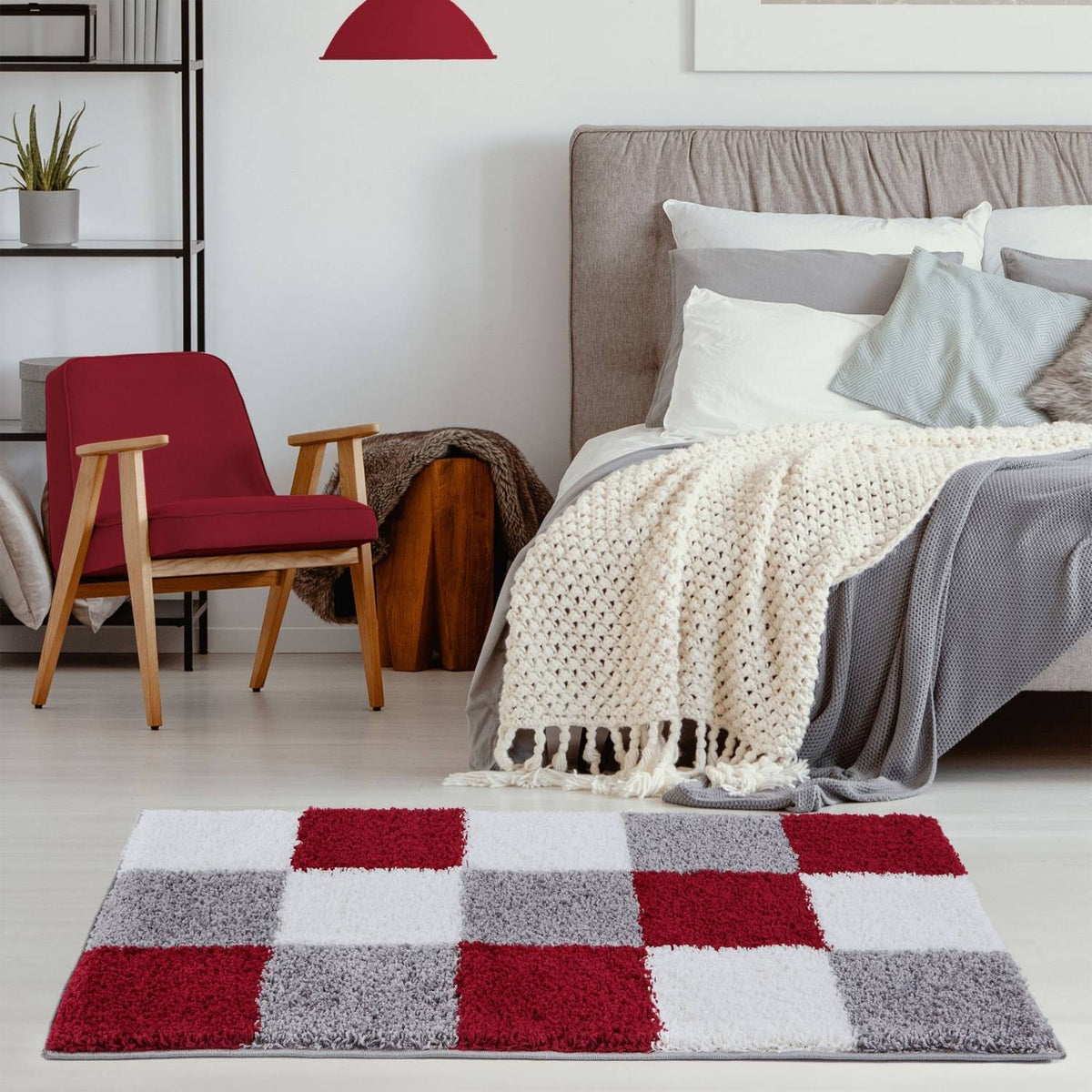 The Rugs Myshaggy Geometric Red Rug - 100%  polypropylene