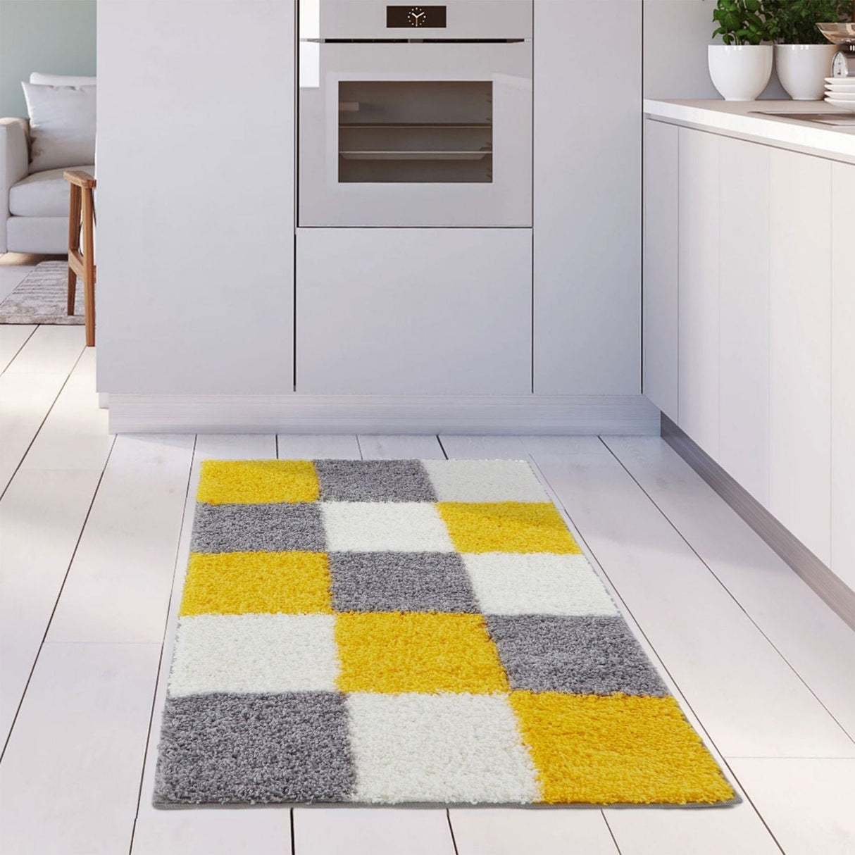 Myshaggy Geometric Yellow Rug by The Rugs