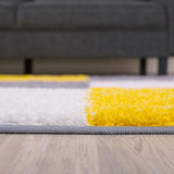 Myshaggy Geometric Yellow Rug by The Rugs