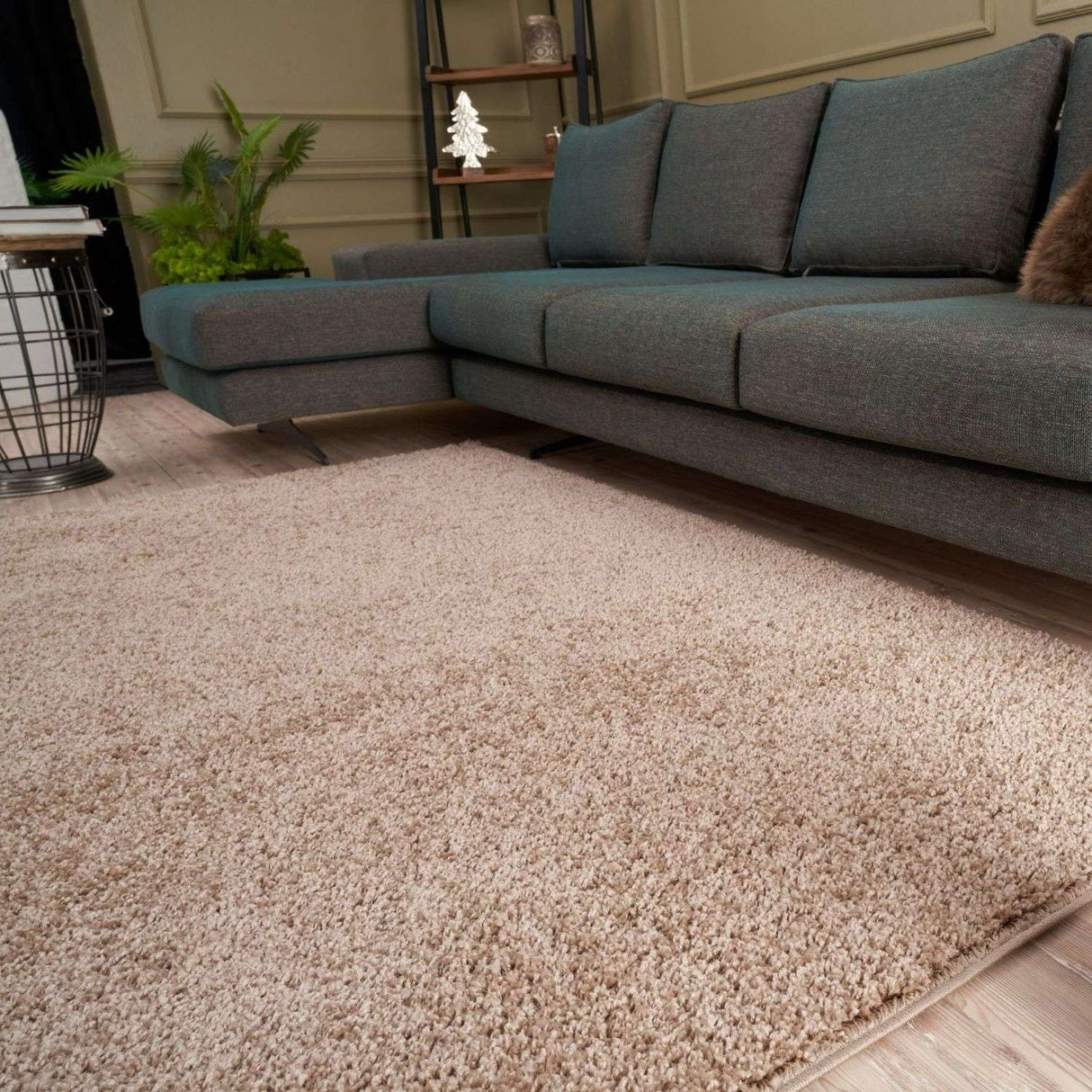 The Rugs Myshaggy Solid Beige Rug
