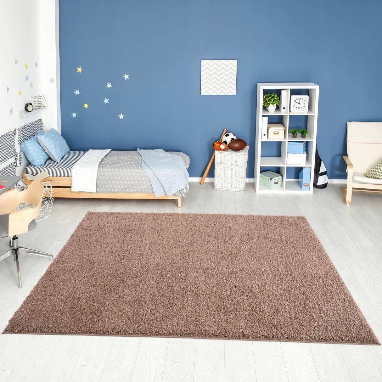 The Rugs Myshaggy Solid Beige Rug