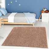 The Rugs Myshaggy Solid Beige Rug