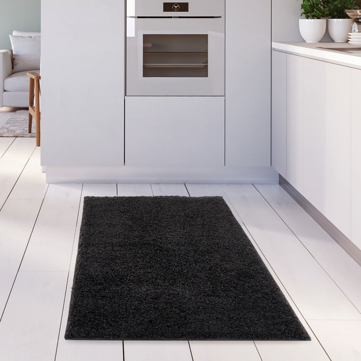 Myshaggy Solid Black Rug