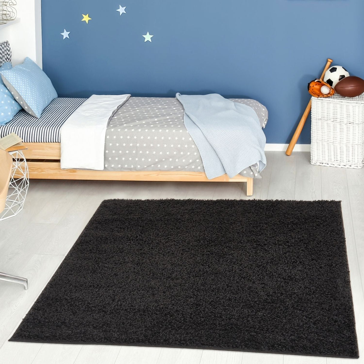 Myshaggy Solid Black Rug