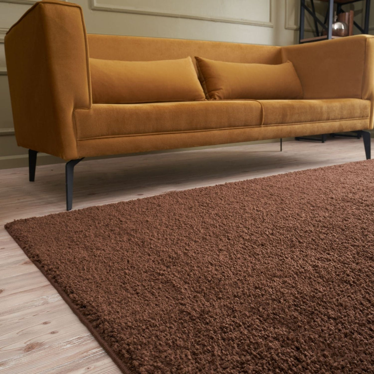 The Rugs Myshaggy Solid Brown Rug