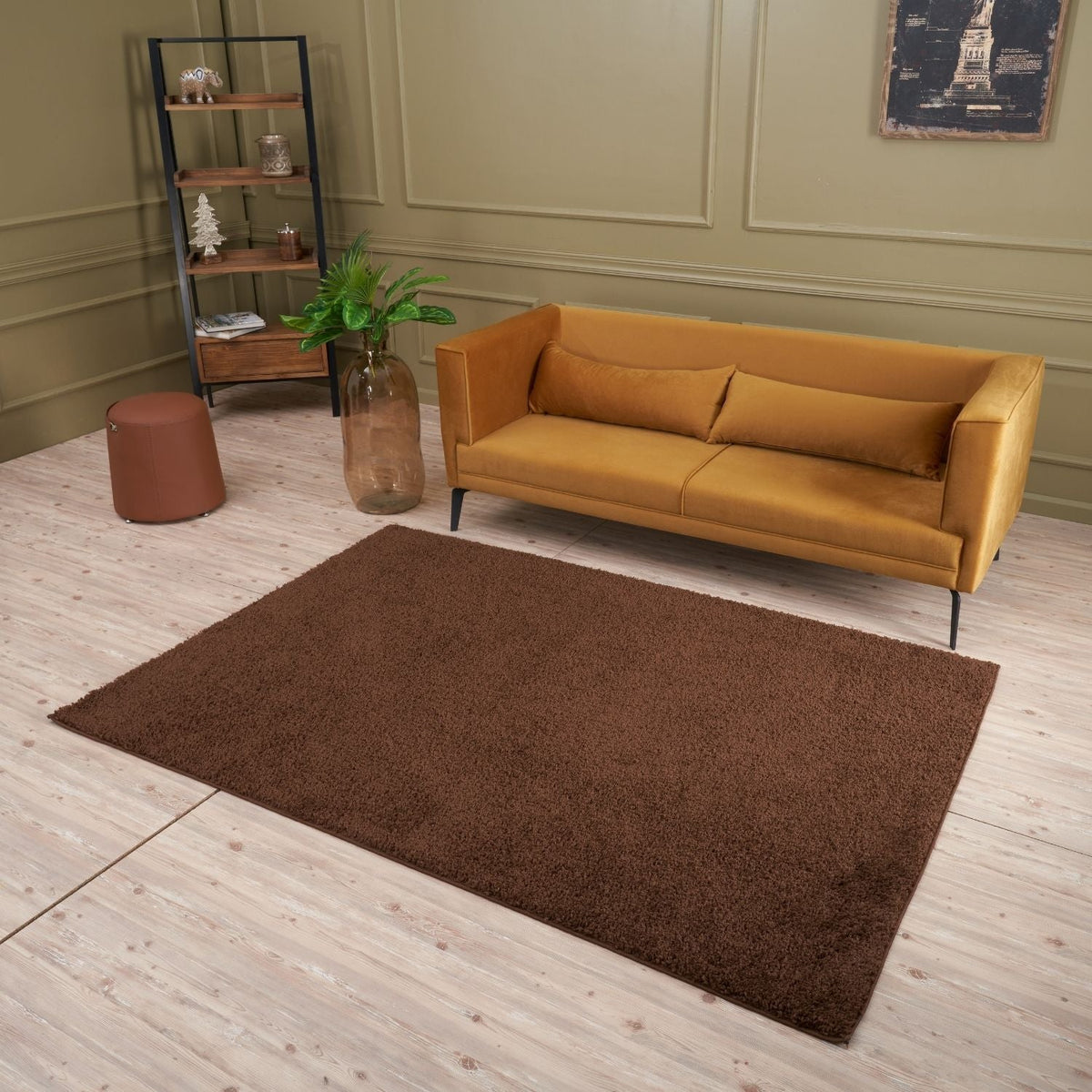 The Rugs Myshaggy Solid Brown Rug