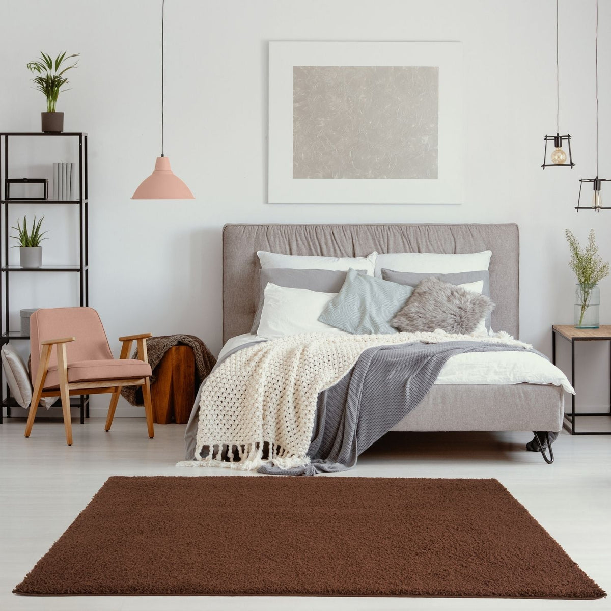 The Rugs Myshaggy Solid Brown Rug