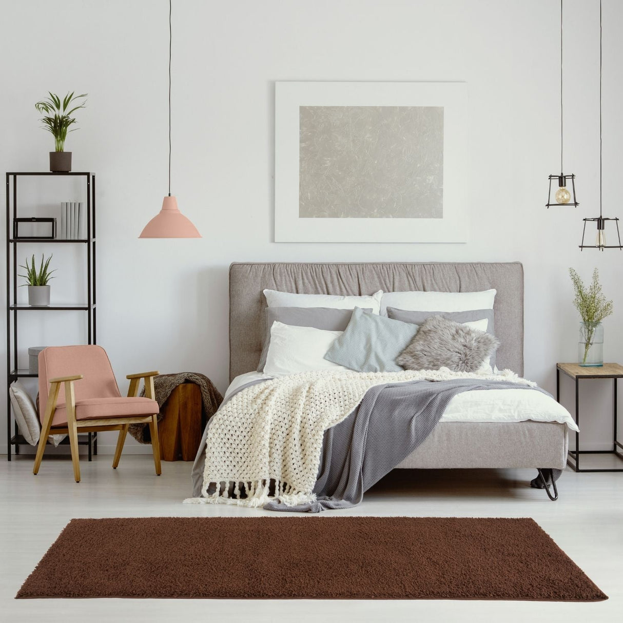 The Rugs Myshaggy Solid Brown Rug