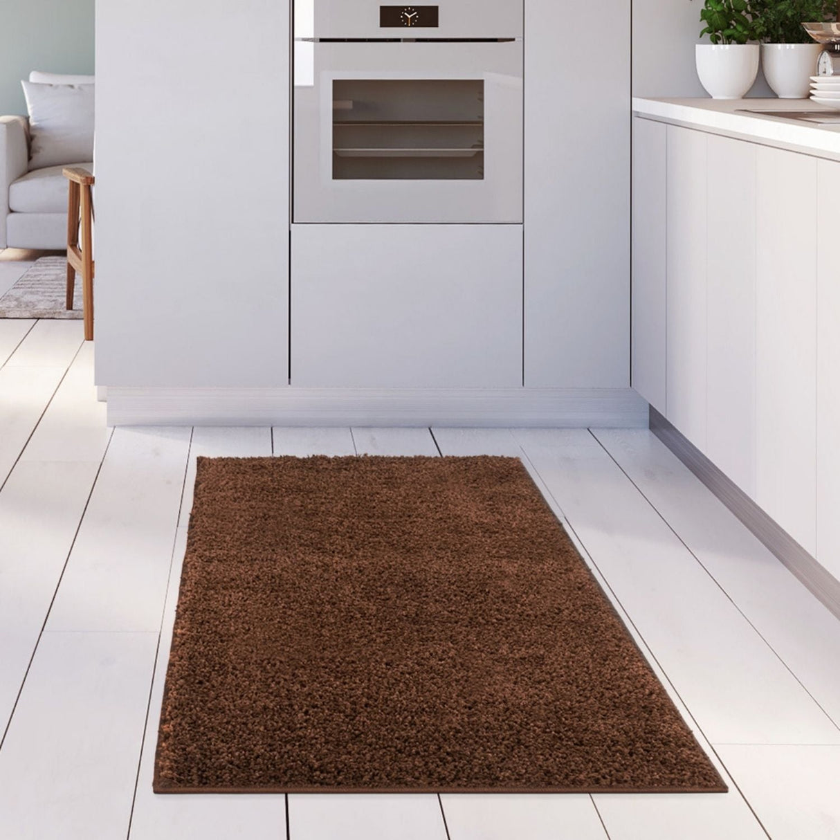 The Rugs Myshaggy Solid Brown Rug