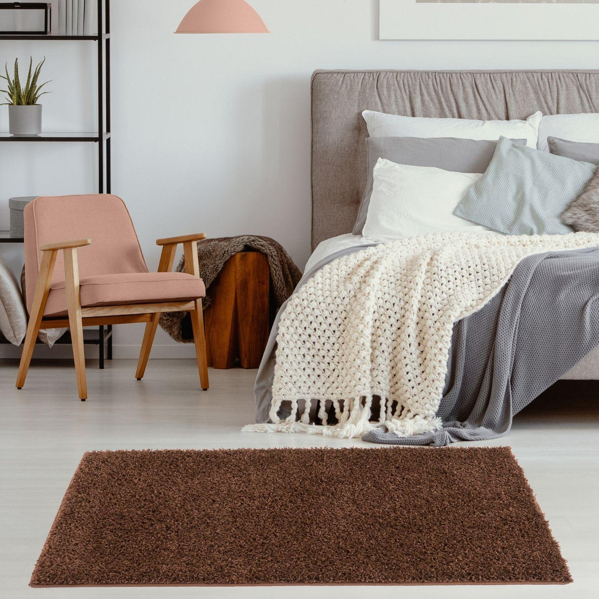 The Rugs Myshaggy Solid Brown Rug