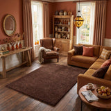 The Rugs Myshaggy Solid Brown Rug
