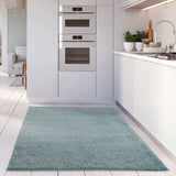 Myshaggy Solid Duck Egg Blue High‑Pile Indoor Rug | The Rugs