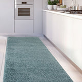 Myshaggy Solid Duck Egg Blue High‑Pile Indoor Rug | The Rugs