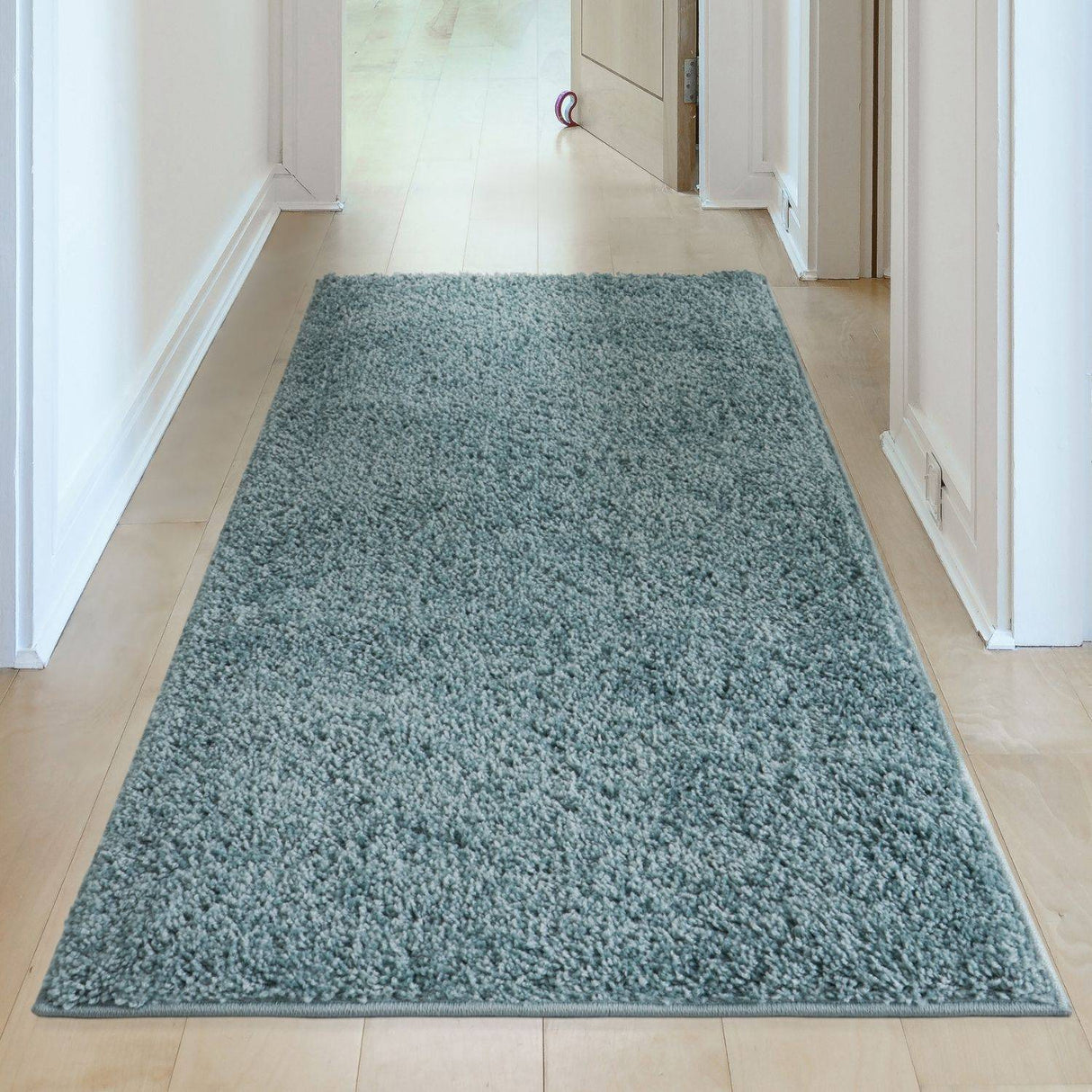 Myshaggy Solid Duck Egg Blue High‑Pile Indoor Rug | The Rugs