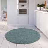 Myshaggy Solid Duck Egg Blue High‑Pile Indoor Rug | The Rugs