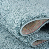 Myshaggy Solid Duck Egg Blue High‑Pile Indoor Rug | The Rugs