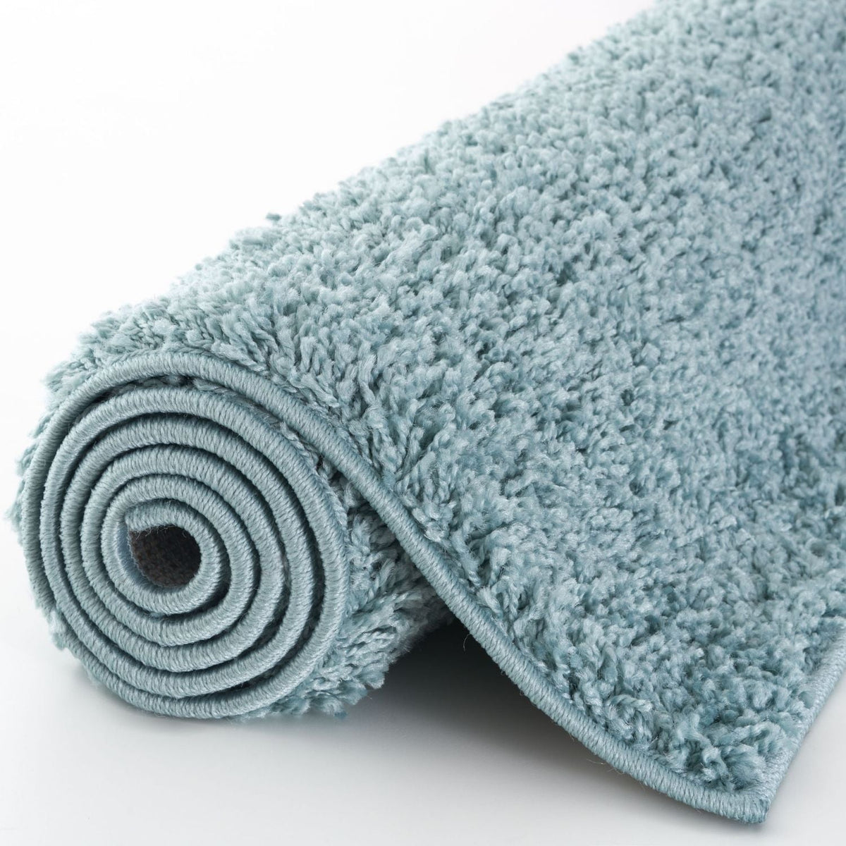 Myshaggy Solid Duck Egg Blue High‑Pile Indoor Rug | The Rugs