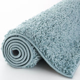 Myshaggy Solid Duck Egg Blue High‑Pile Indoor Rug | The Rugs
