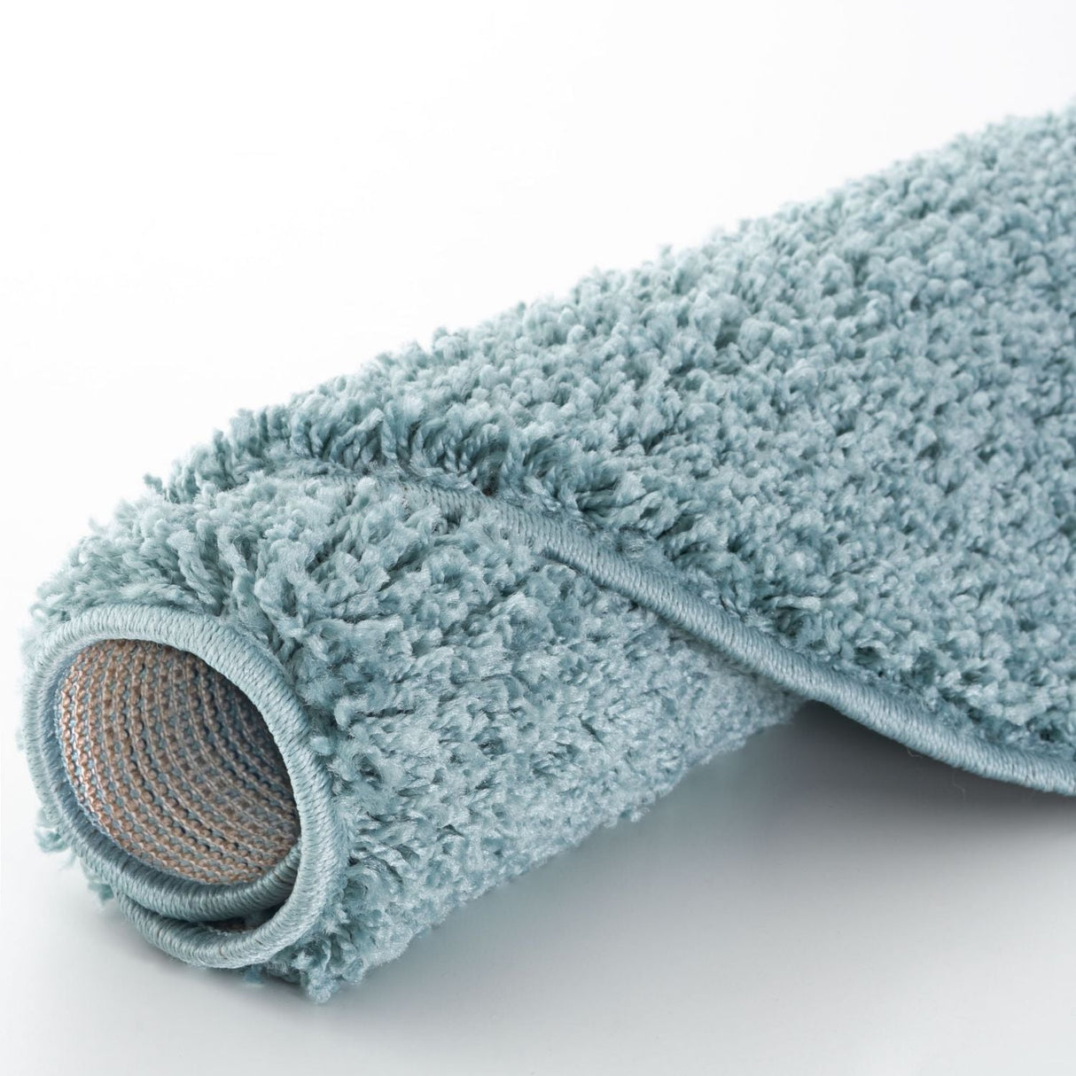 Myshaggy Solid Duck Egg Blue High‑Pile Indoor Rug | The Rugs