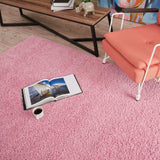 Myshaggy Solid Pink Rug by The Rugs