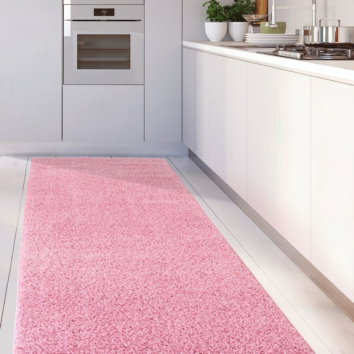 Myshaggy Solid Pink Rug by The Rugs