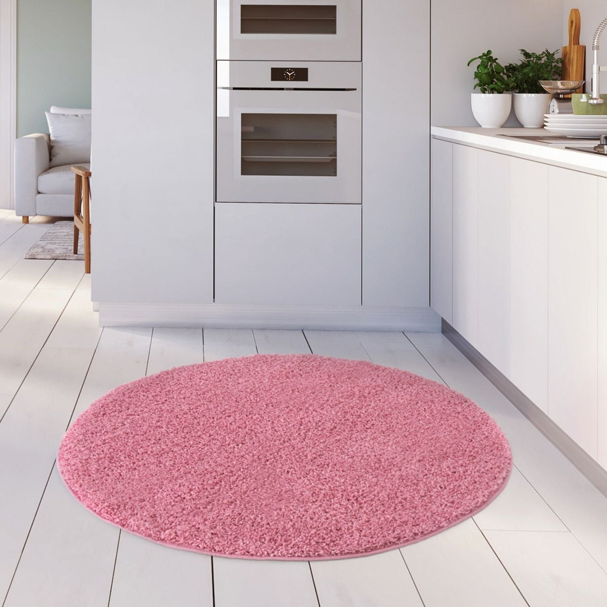 Myshaggy Solid Pink Rug by The Rugs