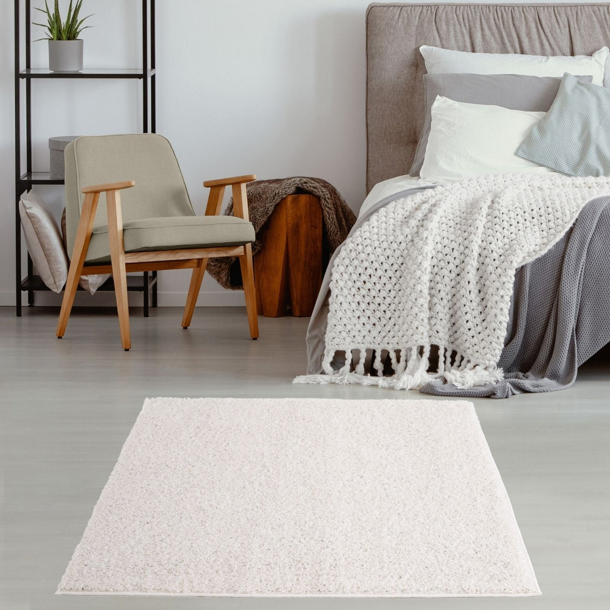 Myshaggy Solid White Rug | The Rugs