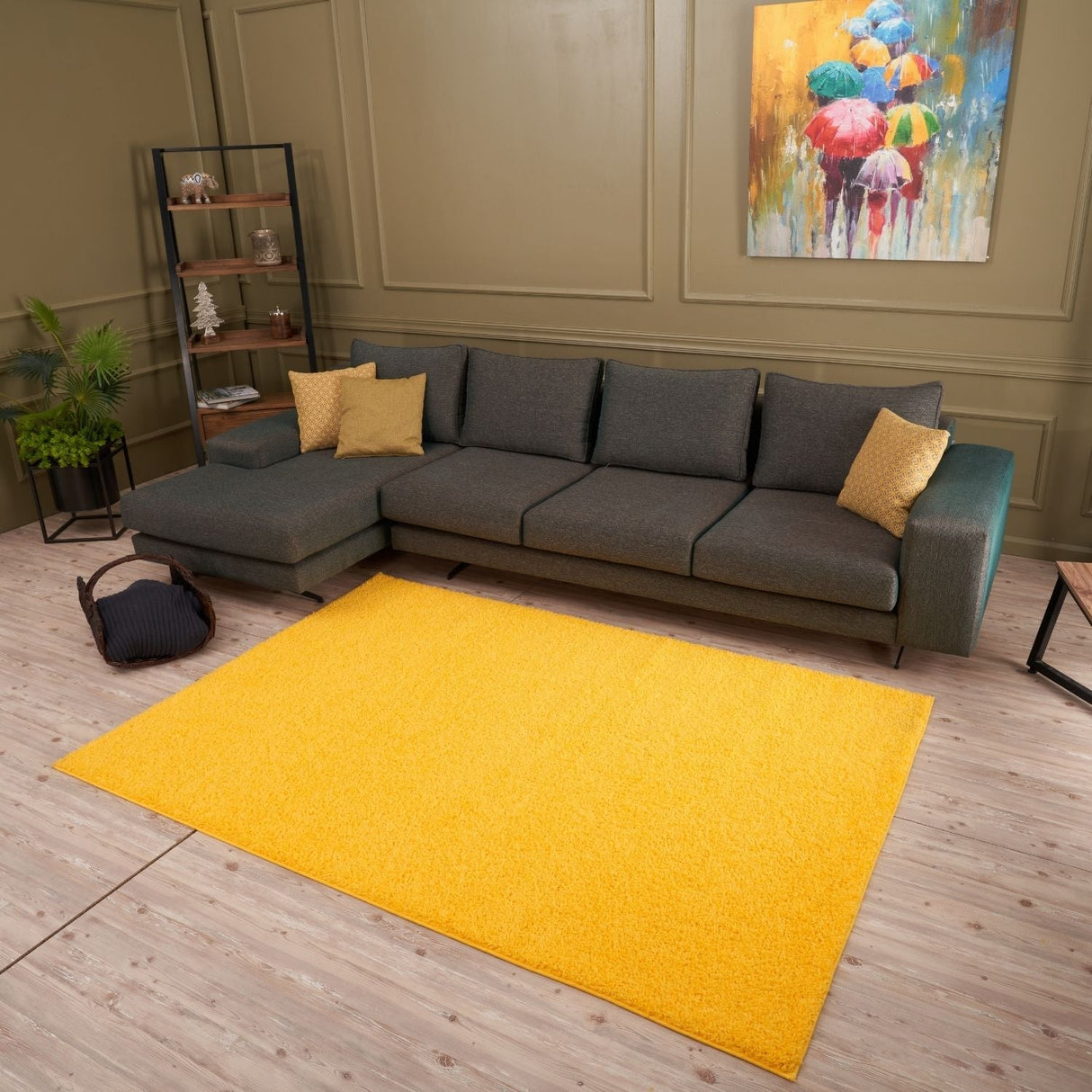 The Rugs - Myshaggy Solid Yellow Rug