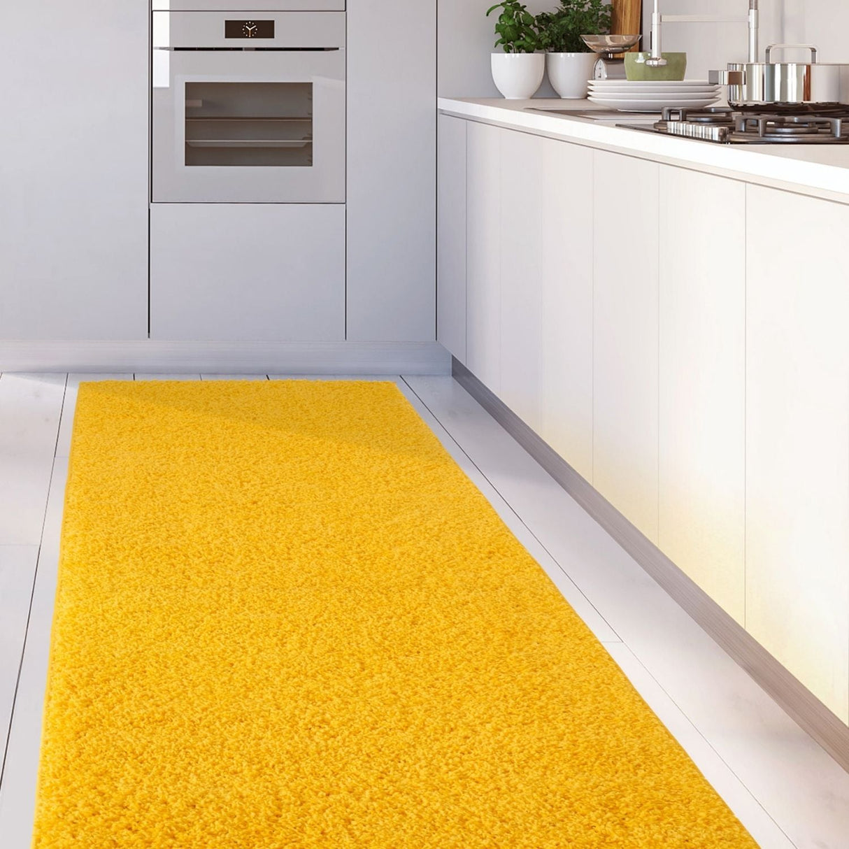 The Rugs - Myshaggy Solid Yellow Rug