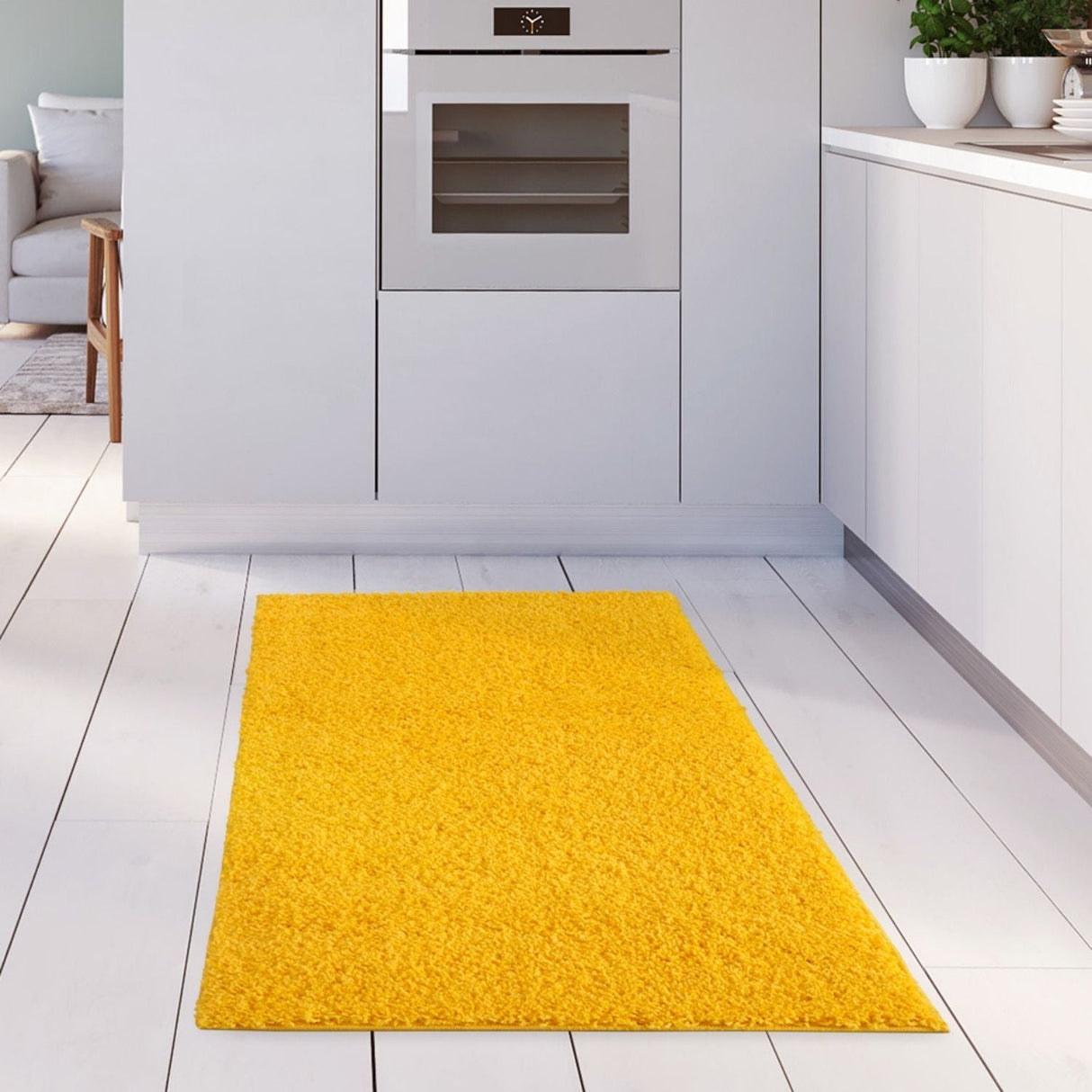 The Rugs - Myshaggy Solid Yellow Rug