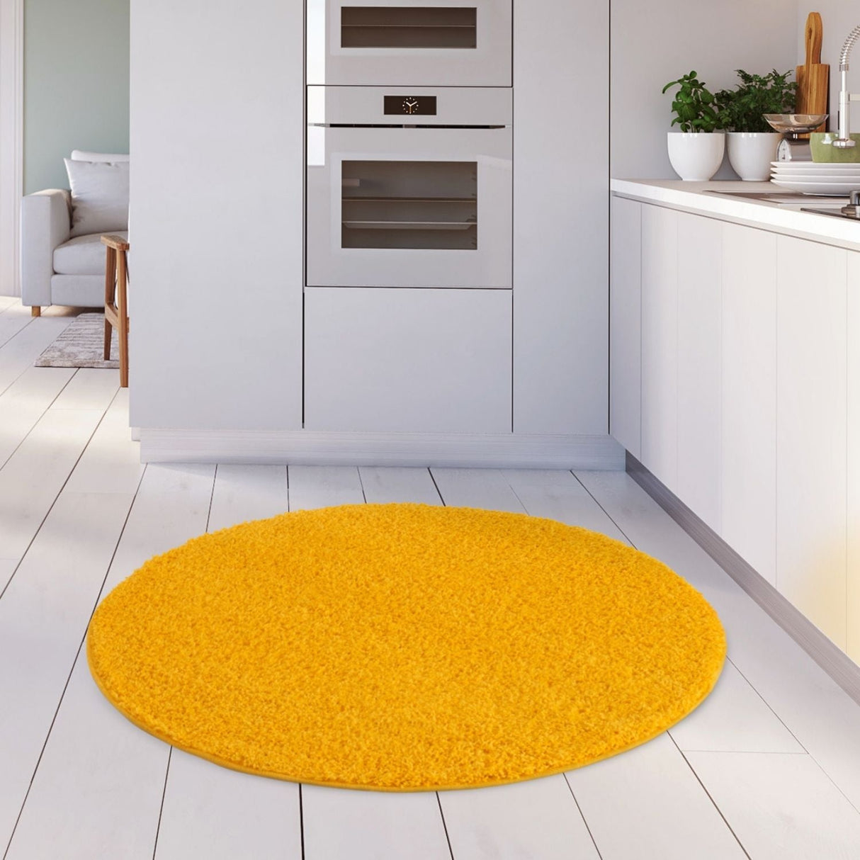 The Rugs - Myshaggy Solid Yellow Rug
