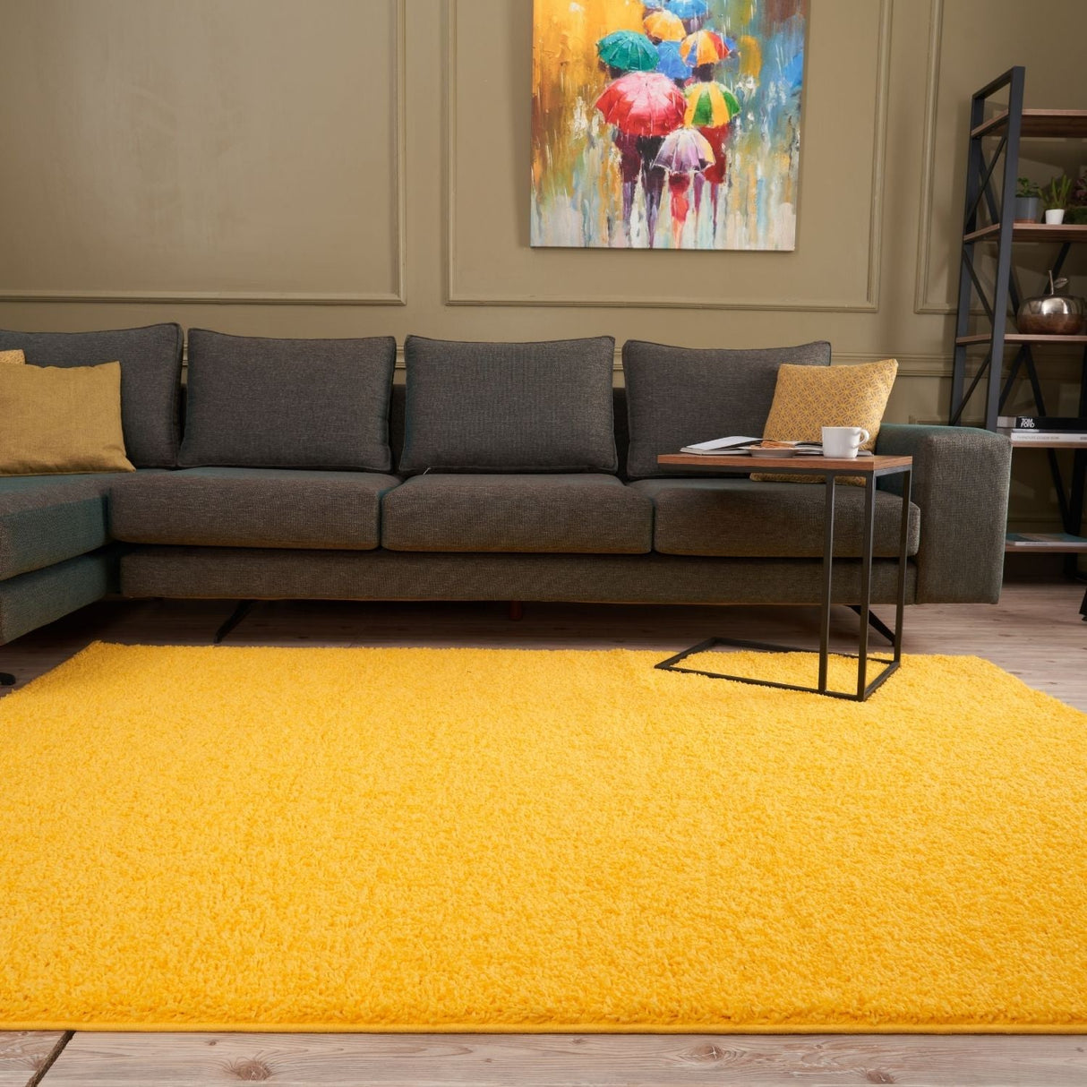 The Rugs - Myshaggy Solid Yellow Rug
