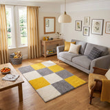 Myshaggy Geometric Yellow Rug by The Rugs