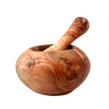 Olive Wood Pestle & Mortar Set - Small