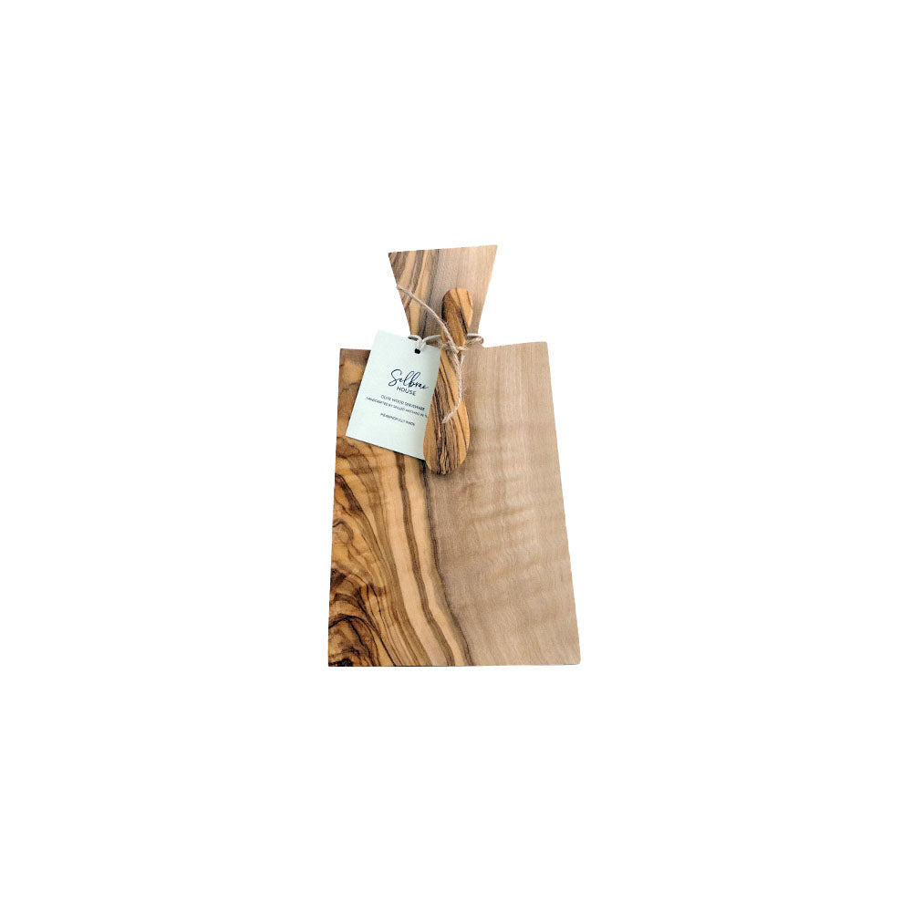 Selbrae House Olive Wood Butter Board & Knife Set