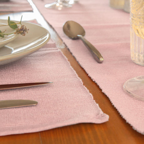 Rinkit Ribbed Cotton Placemats with Table Runner
