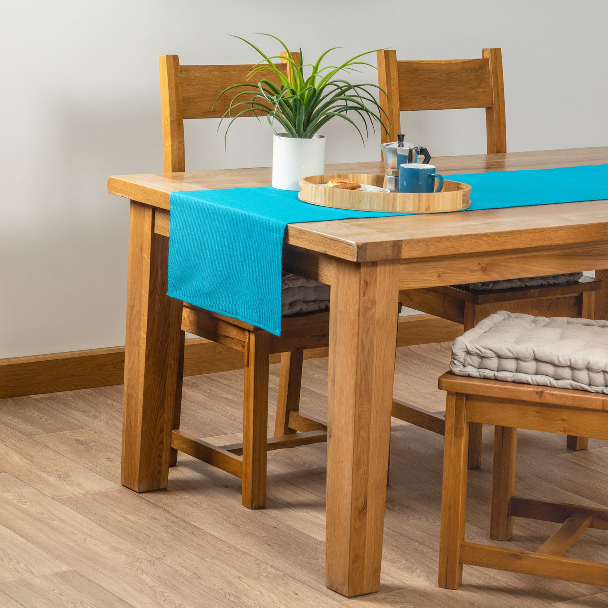 Rinkit Ribbed Cotton Placemats with Table Runner