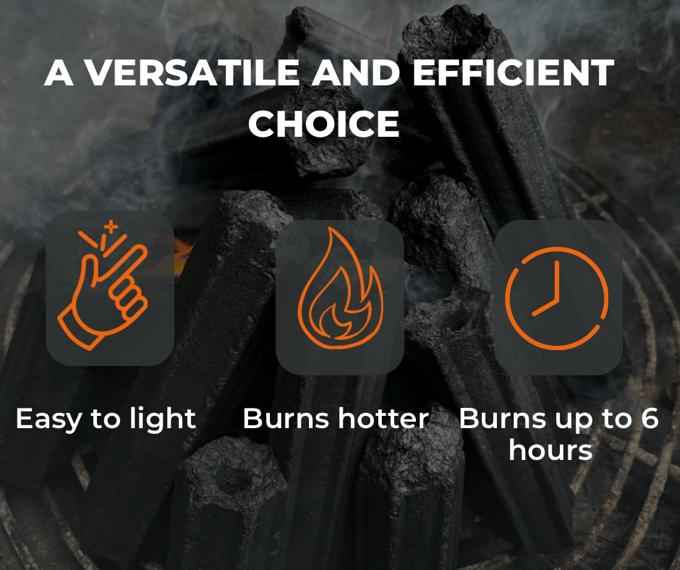 Globaltic Restaurant Grade Charcoal Briquettes - 10kg