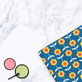 Shadowbright Navy Blue Retro Make Up Bag - 24cm x 19cm