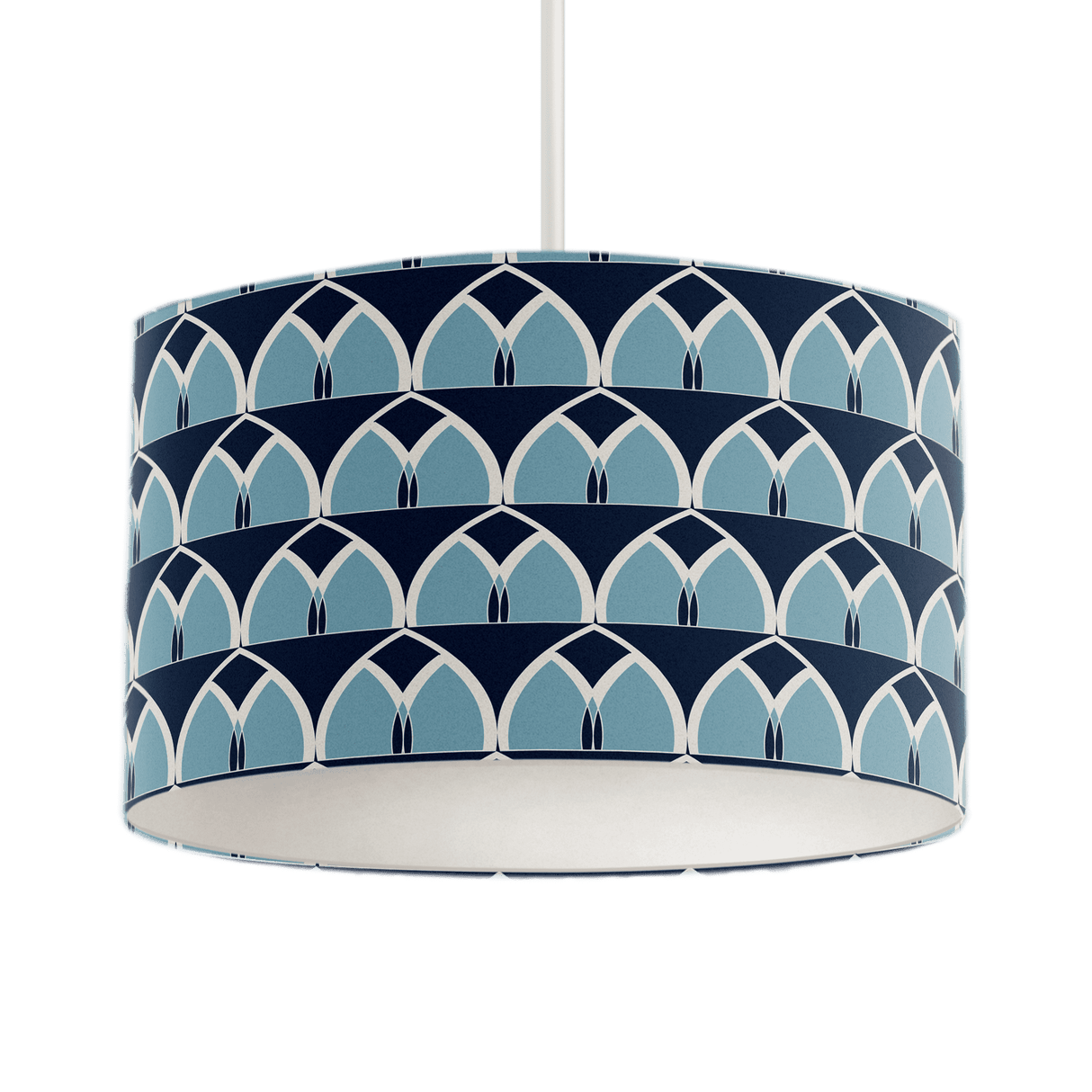Shadowbright Blue Geometric Arches Design Ceiling or Table Lampshade