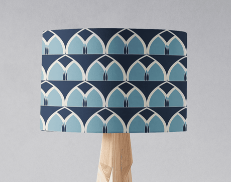 Shadowbright Blue Geometric Arches Design Ceiling or Table Lampshade