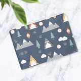 Shadowbright Navy Blue Scandinavian Camping Makeup Bag - 24cm x 19cm