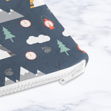 Shadowbright Navy Blue Scandinavian Camping Makeup Bag - 24cm x 19cm