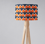 Shadowbright Navy Blue and Orange Retro Geometric Design Lampshade