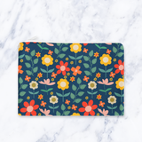 Shadowbright Navy Floral Make Up Bag