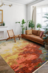 Nomad Abstract Wool Blend Rug Multicolour