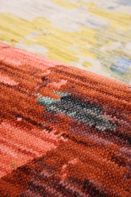 Nomad Abstract Wool Blend Rug Multicolour